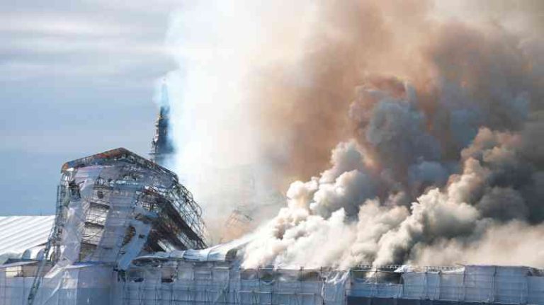 Copenhagen exchange fire: Børsen building blaze a ‘national disaster’